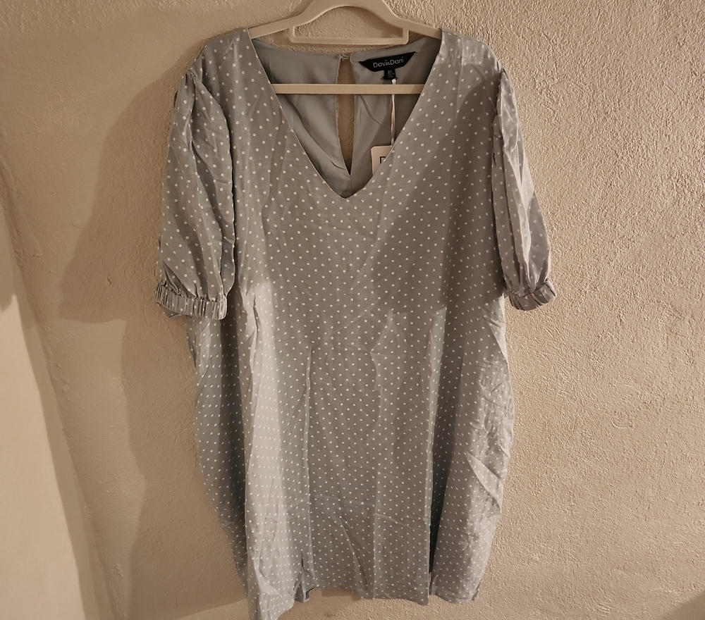 Davi & Dani Green Polka Dot Dress Size 3XL - Picture 1 of 6
